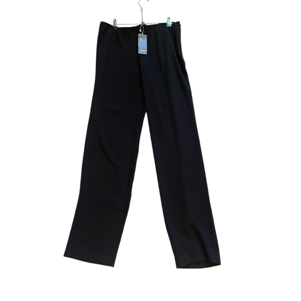 Eileen Fisher NWT versatile slim black pant with side zipper in medium.